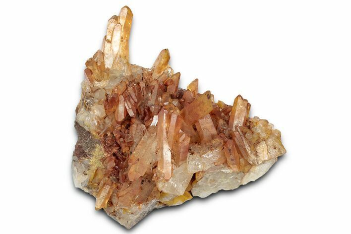 Tangerine Quartz Crystal Cluster - Brazil #328933